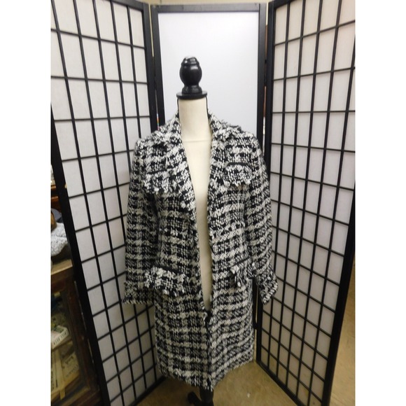 Women's True Meaning Houndstooth Jacket S Frayed Edge - Picture 1 of 5